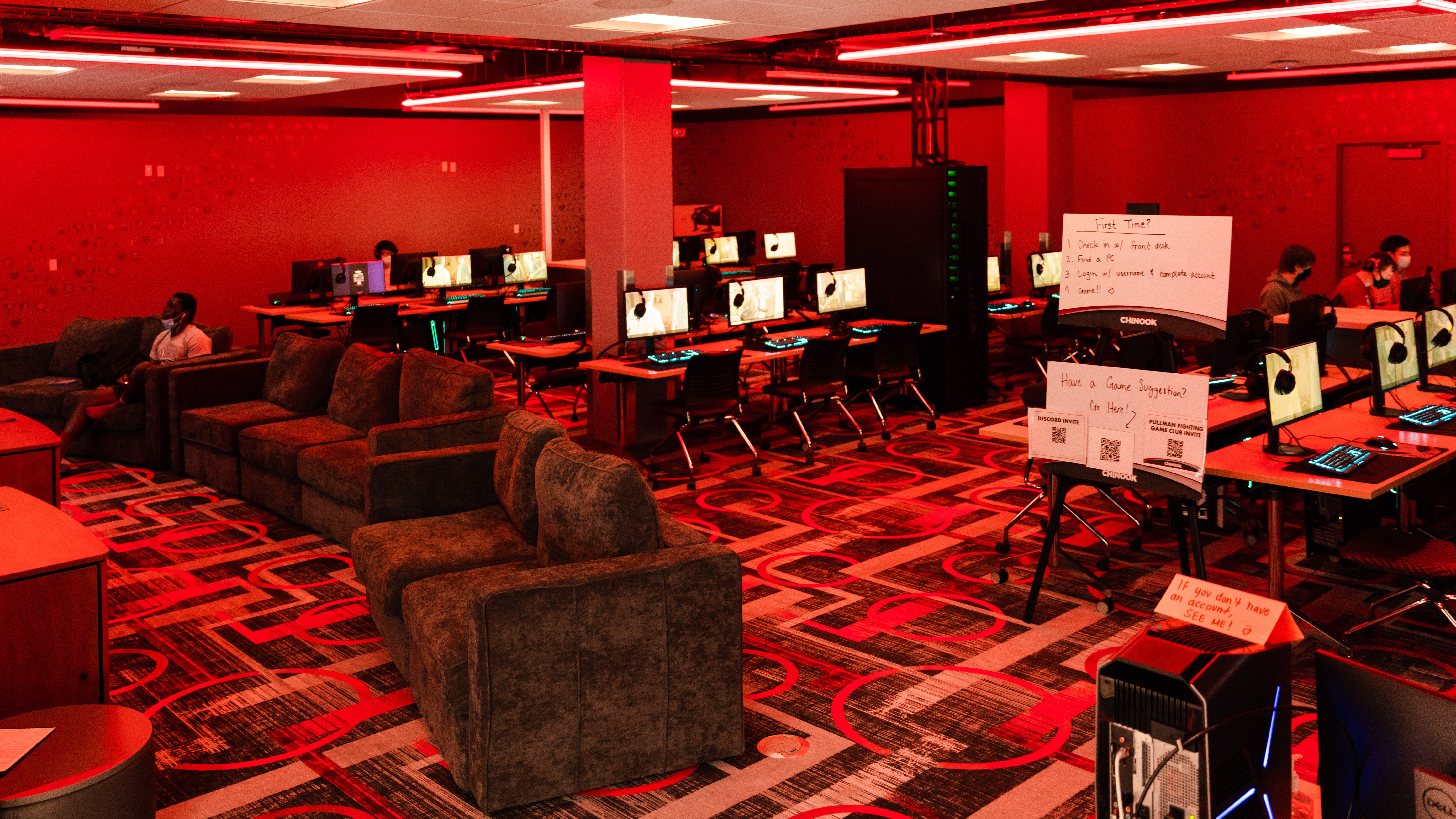 eSports lounge in the Chinook Student Center